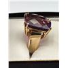 Image 4 : 14K Yellow Gold Amethyst Solitaire Ring -APPRAISED $4350