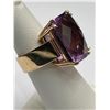 Image 7 : 14K Yellow Gold Amethyst Solitaire Ring -APPRAISED $4350