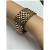 Image 1 : 14K Yellow Gold Wide Fancy Mesh Bracelet -APPRAISED $28,000