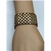 Image 3 : 14K Yellow Gold Wide Fancy Mesh Bracelet -APPRAISED $28,000