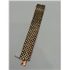 Image 4 : 14K Yellow Gold Wide Fancy Mesh Bracelet -APPRAISED $28,000