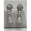 Image 2 : 18K White Gold Diamond Earring Set -APPRAISED $145,000