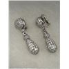 Image 4 : 18K White Gold Diamond Earring Set -APPRAISED $145,000
