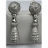 Image 6 : 18K White Gold Diamond Earring Set -APPRAISED $145,000