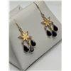 Image 1 : 14K Yellow Gold Blue Sapphire Earrings -APPRAISED $1400