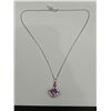 Image 3 : Sterling Silver Amethyst Solitaire Necklace -APPRAISED $600