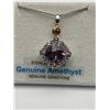 Image 6 : Sterling Silver Amethyst Solitaire Necklace -APPRAISED $600