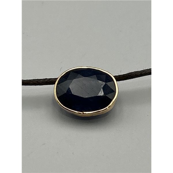 14K Gold Natural Blue Sapphire Pendant -APPRAISED $1000