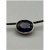 Image 1 : 14K Gold Natural Blue Sapphire Pendant -APPRAISED $1000