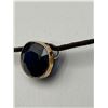 Image 2 : 14K Gold Natural Blue Sapphire Pendant -APPRAISED $1000