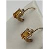 Image 5 : 10K Gold Citrine & Diamond Earring Set – APPRAISED $1000