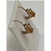 Image 6 : 10K Gold Citrine & Diamond Earring Set – APPRAISED $1000