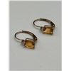 Image 7 : 10K Gold Citrine & Diamond Earring Set – APPRAISED $1000