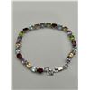 Image 5 : Ladies Multi 17.85 Carat Gemstone Tennis Bracelet -APPRAISED $1250