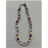 Image 8 : Ladies Multi 17.85 Carat Gemstone Tennis Bracelet -APPRAISED $1250