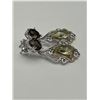 Image 4 : Silver Citrine and Smoky Quartz Earrings -APPRAISED $1000