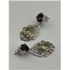 Image 5 : Silver Citrine and Smoky Quartz Earrings -APPRAISED $1000