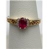 Image 1 : 10K Gold Ruby & Diamond RIng -APPRAISED $2100