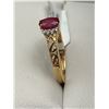 Image 2 : 10K Gold Ruby & Diamond RIng -APPRAISED $2100