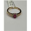 Image 3 : 10K Gold Ruby & Diamond RIng -APPRAISED $2100
