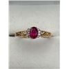 Image 7 : 10K Gold Ruby & Diamond RIng -APPRAISED $2100