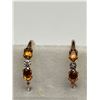 Image 4 : 9K Gold Citrine & Dimond Earring Set – APPRAISED $600