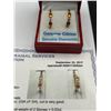 Image 7 : 9K Gold Citrine & Dimond Earring Set – APPRAISED $600