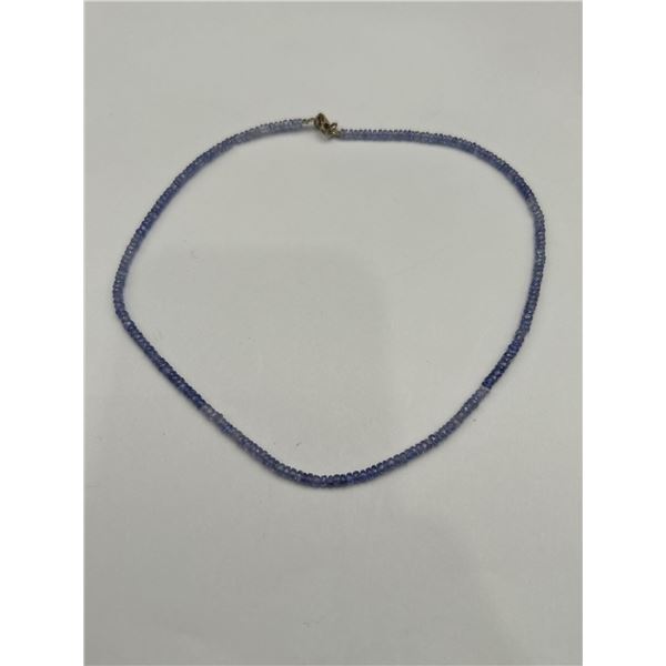 Natural Tanzanite Beaded Necklace -APPRAISED $2375