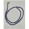 Image 4 : Natural Tanzanite Beaded Necklace -APPRAISED $2375