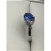 Image 3 : 10K White Gold Ring Tanzanite and Diamond Ring -APPRAISED $2300