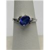 Image 4 : 10K White Gold Ring Tanzanite and Diamond Ring -APPRAISED $2300