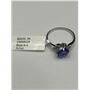 Image 5 : 10K White Gold Ring Tanzanite and Diamond Ring -APPRAISED $2300