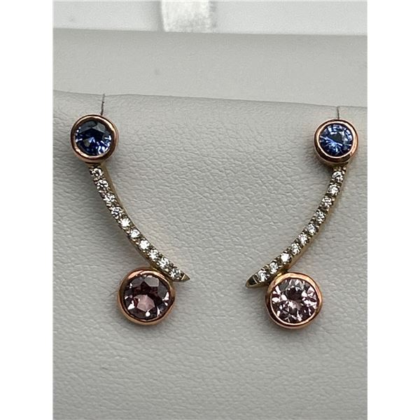 Rose Gold and Diamond Earrings -ESTIMATED VALUE $2300