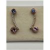 Image 3 : Rose Gold and Diamond Earrings -ESTIMATED VALUE $2300