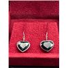 Image 3 : 14K Gold Blue Sapphire Heart Earring Set -APPRAISED $1600