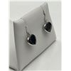 Image 4 : 14K Gold Blue Sapphire Heart Earring Set -APPRAISED $1600
