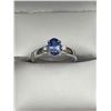 Image 1 : 10K White Gold Tanzanite and Diamond Ring -APPRAISED $2500