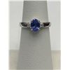 Image 3 : 10K White Gold Tanzanite and Diamond Ring -APPRAISED $2500