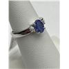 Image 4 : 10K White Gold Tanzanite and Diamond Ring -APPRAISED $2500