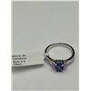 Image 6 : 10K White Gold Tanzanite and Diamond Ring -APPRAISED $2500