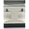 Image 1 : 10K Gold Natural Tanzanite Earring Set – APPRAISED $1250