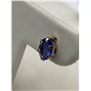 Image 2 : 10K Gold Natural Tanzanite Earring Set – APPRAISED $1250