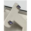 Image 3 : 10K Gold Natural Tanzanite Earring Set – APPRAISED $1250