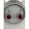 Image 4 : Silver Ruby Gemstone Cluster Earrings – APPRAISED $1365
