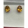 Image 1 : 10K Gold Natural Citrine Stud Earrings -APPRAISED $865