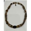 Image 3 : Beaded Tiger’s Eye and Paper Necklace Set with Adjustable Clasps