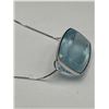 Image 3 : 14K Gold Natural Aquamarine Pendant & Chain -APPRAISED $2370
