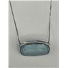 Image 5 : 14K Gold Natural Aquamarine Pendant & Chain -APPRAISED $2370