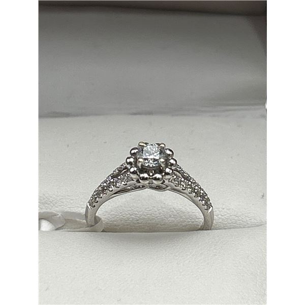 14K White Gold Diamond Ring,-APPRAISED $3135