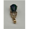 Image 4 : 14K Gold Opal and Diamond Pendant -APPRAISED $4100